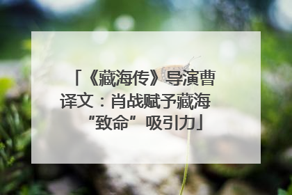 《藏海传》导演曹译文：肖战赋予藏海“致命”吸引力