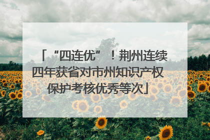 “四连优”！荆州连续四年获省对市州知识产权保护考核优秀等次