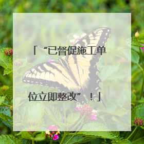 “已督促施工单位立即整改”！