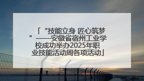 “技能立身 匠心筑梦”——安徽省宿州工业学校成功举办2025年职业技能活动周各项活动