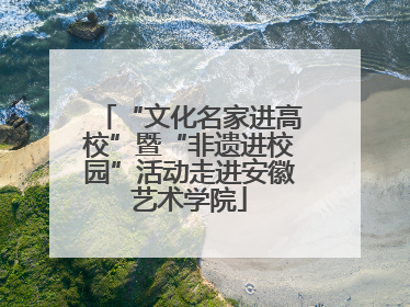 “文化名家进高校”暨“非遗进校园”活动走进安徽艺术学院
