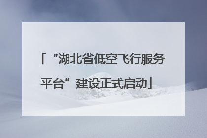 “湖北省低空飞行服务平台”建设正式启动
