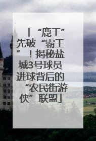 “鹿王”先破“霸王”！揭秘盐城3号球员进球背后的“农民街游侠”联盟