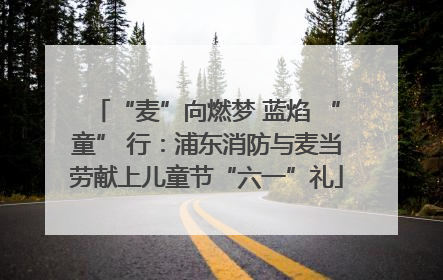 “麦”向燃梦 蓝焰 “童” 行：浦东消防与麦当劳献上儿童节“六一”礼