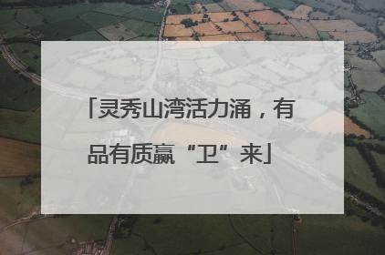 灵秀山湾活力涌，有品有质赢“卫”来