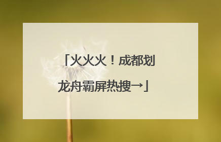 火火火！成都划龙舟霸屏热搜→
