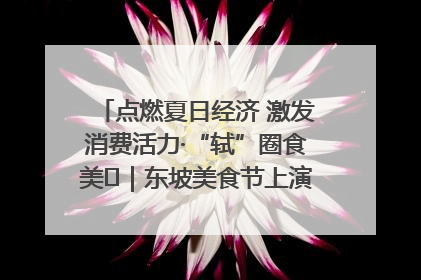 点燃夏日经济 激发消费活力·“轼”圈食美⑪｜东坡美食节上演“文化满汉全席”