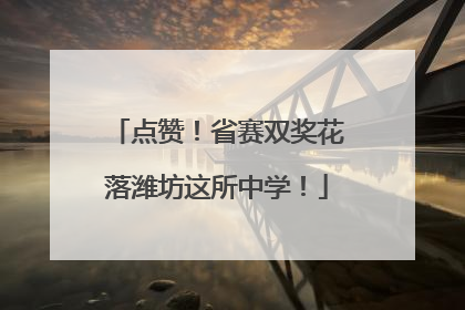点赞！省赛双奖花落潍坊这所中学！