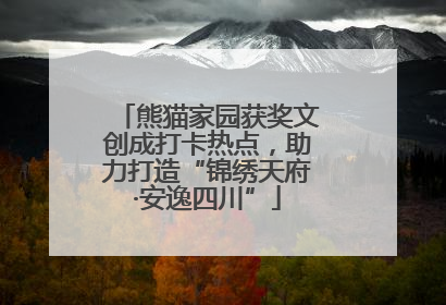 熊猫家园获奖文创成打卡热点，助力打造“锦绣天府·安逸四川”