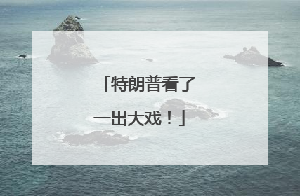 特朗普看了一出大戏！