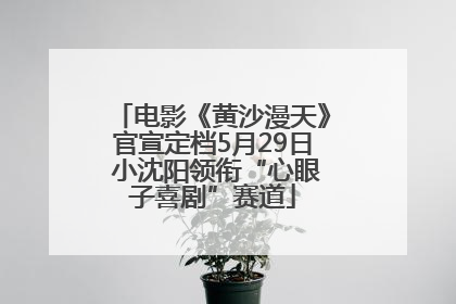 电影《黄沙漫天》官宣定档5月29日 小沈阳领衔“心眼子喜剧”赛道