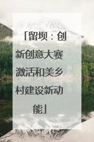 留坝：创新创意大赛激活和美乡村建设新动能