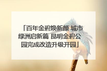 百年金碧焕新颜 城市绿洲启新篇 昆明金碧公园完成改造升级开园