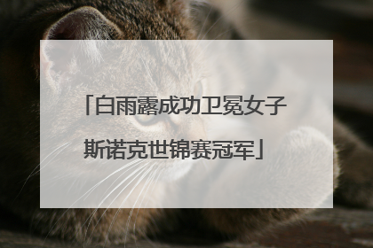 白雨露成功卫冕女子斯诺克世锦赛冠军