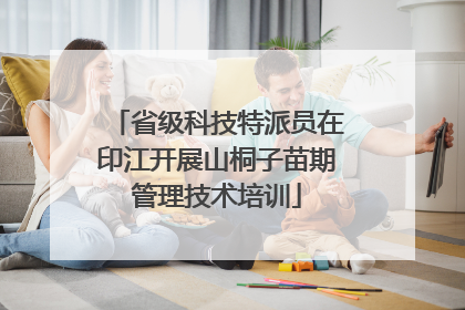 省级科技特派员在印江开展山桐子苗期管理技术培训