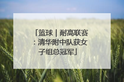 篮球｜耐高联赛：清华附中队获女子组总冠军