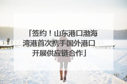 签约！山东港口渤海湾港首次携手国外港口开展供应链合作