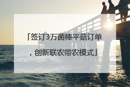签订3万菌棒平菇订单，创新联农带农模式