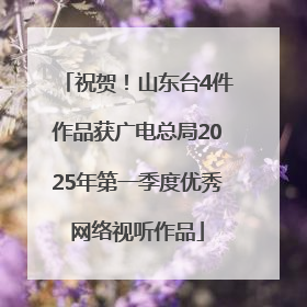 祝贺！山东台4件作品获广电总局2025年第一季度优秀网络视听作品