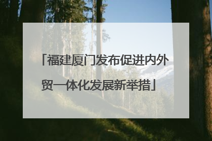 福建厦门发布促进内外贸一体化发展新举措