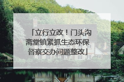 立行立改！门头沟斋堂镇紧抓生态环保督察交办问题整改