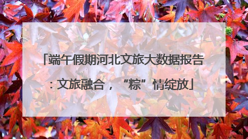 端午假期河北文旅大数据报告：文旅融合，“粽”情绽放