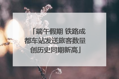 端午假期 铁路成都车站发送旅客数量创历史同期新高