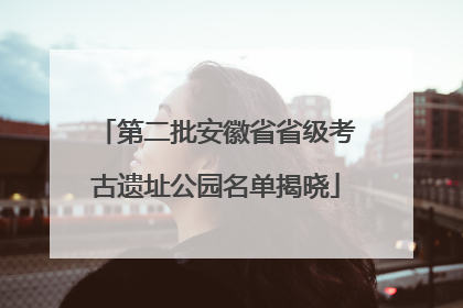第二批安徽省省级考古遗址公园名单揭晓