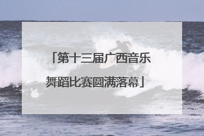 第十三届广西音乐舞蹈比赛圆满落幕