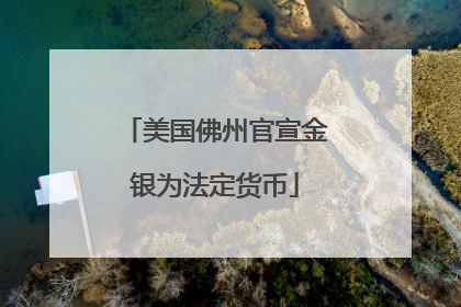 美国佛州官宣金银为法定货币
