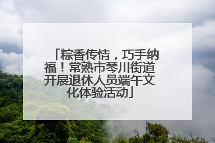 粽香传情，巧手纳福！常熟市琴川街道开展退休人员端午文化体验活动