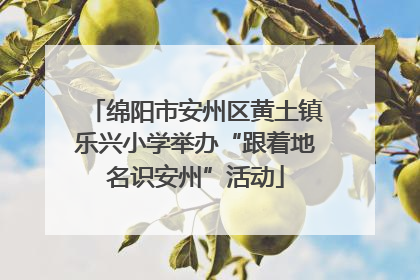 绵阳市安州区黄土镇乐兴小学举办“跟着地名识安州”活动