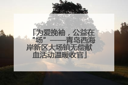 为爱挽袖，公益在“场”——青岛西海岸新区大场镇无偿献血活动温暖收官