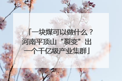 一块煤可以做什么？河南平顶山“裂变”出一个千亿级产业集群