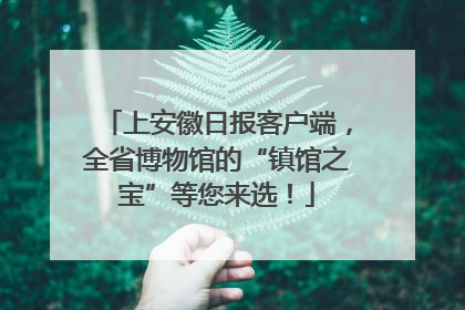 上安徽日报客户端，全省博物馆的“镇馆之宝”等您来选！
