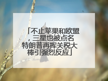 不止苹果和欧盟，三星也被点名 特朗普再挥关税大棒引强烈反应