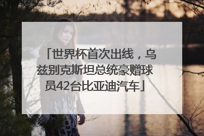 世界杯首次出线，乌兹别克斯坦总统豪赠球员42台比亚迪汽车