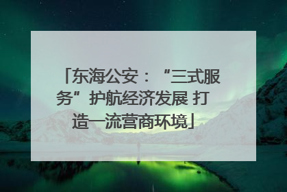 东海公安：“三式服务”护航经济发展 打造一流营商环境