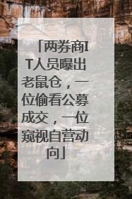 两券商IT人员曝出老鼠仓，一位偷看公募成交，一位窥视自营动向