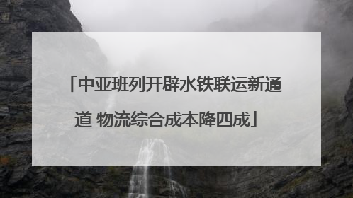 中亚班列开辟水铁联运新通道 物流综合成本降四成