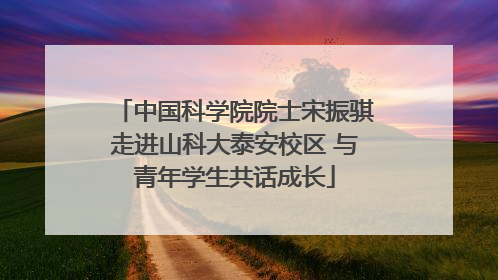 中国科学院院士宋振骐走进山科大泰安校区 与青年学生共话成长