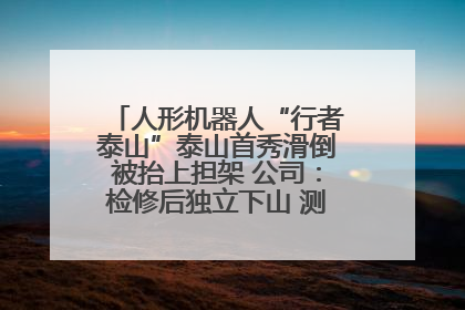 人形机器人“行者泰山”泰山首秀滑倒被抬上担架 公司：检修后独立下山 测试就是为暴露问题