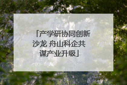 产学研协同创新沙龙 舟山科企共谋产业升级