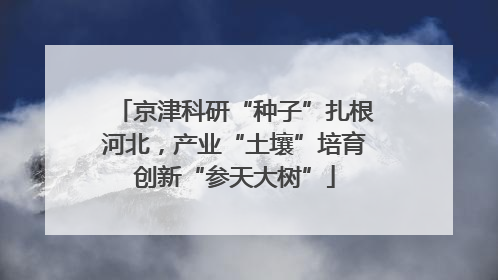 京津科研“种子”扎根河北，产业“土壤”培育创新“参天大树”