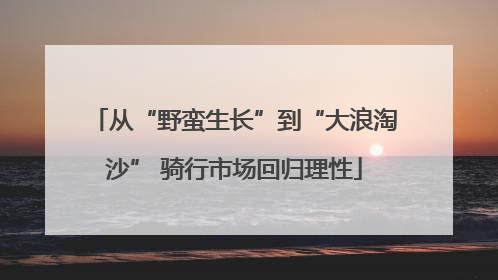从“野蛮生长”到“大浪淘沙” 骑行市场回归理性