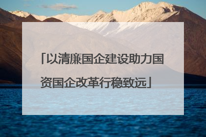 以清廉国企建设助力国资国企改革行稳致远