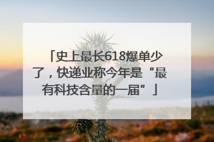 史上最长618爆单少了，快递业称今年是“最有科技含量的一届”