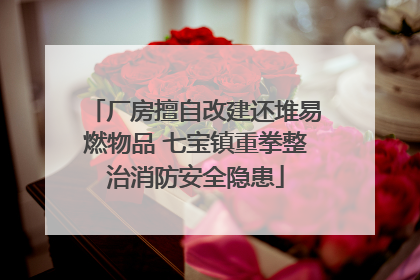 厂房擅自改建还堆易燃物品 七宝镇重拳整治消防安全隐患