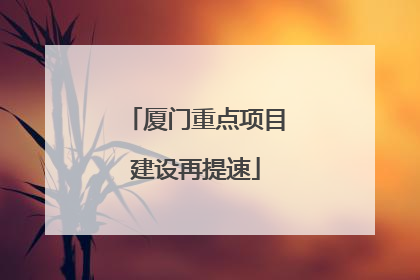 厦门重点项目建设再提速