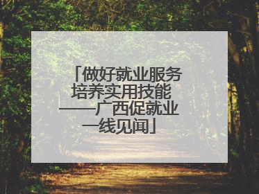 做好就业服务 培养实用技能——广西促就业一线见闻